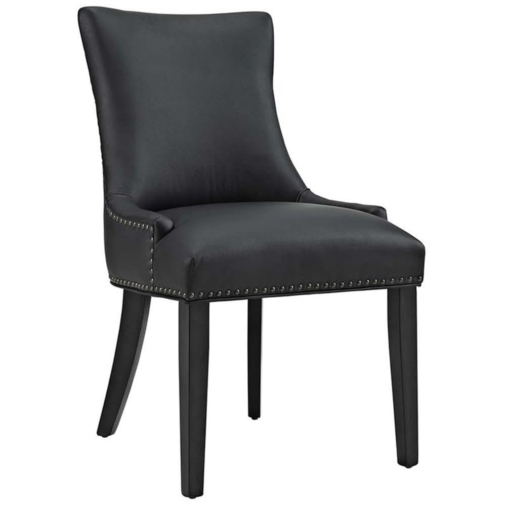 Black Faux Leather Upholstered Dining Chairs F8445