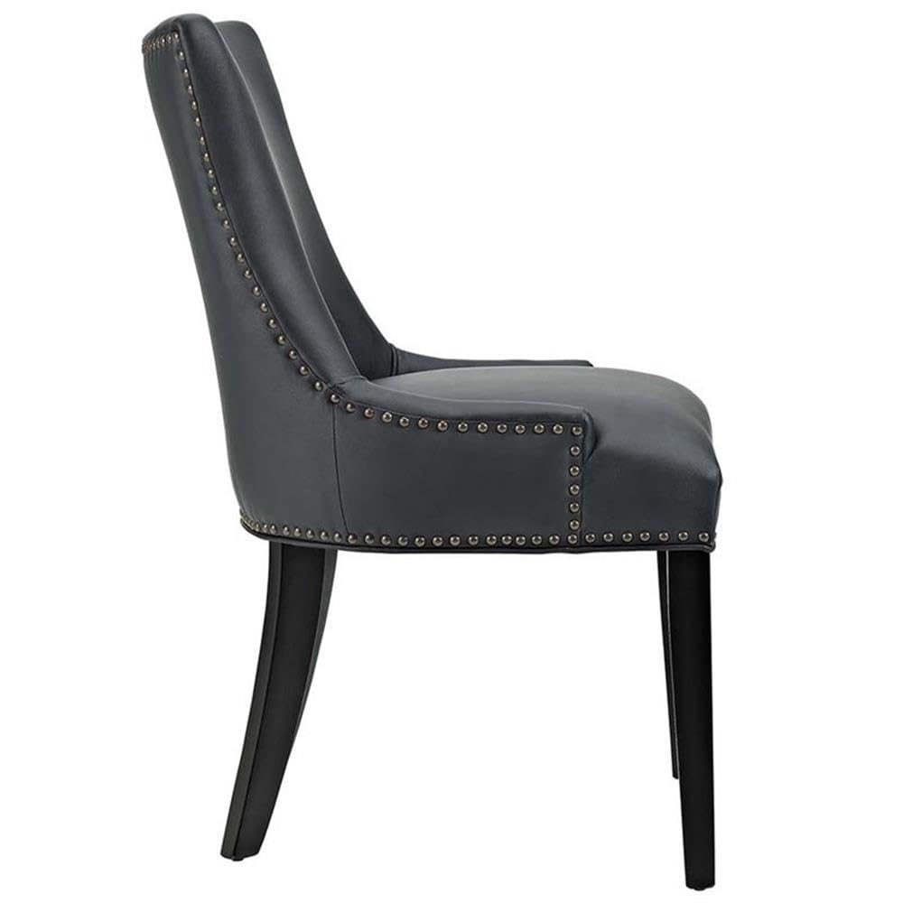 Black Faux Leather Upholstered Dining Chairs F8445