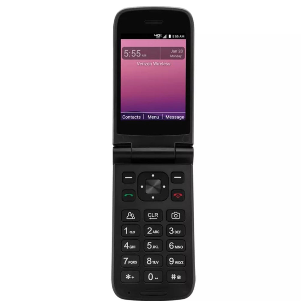 4G LTE Flip Phone with 2.8" Screen, Camera, Wi-Fi, Bluetooth, Unlocked - Black N998