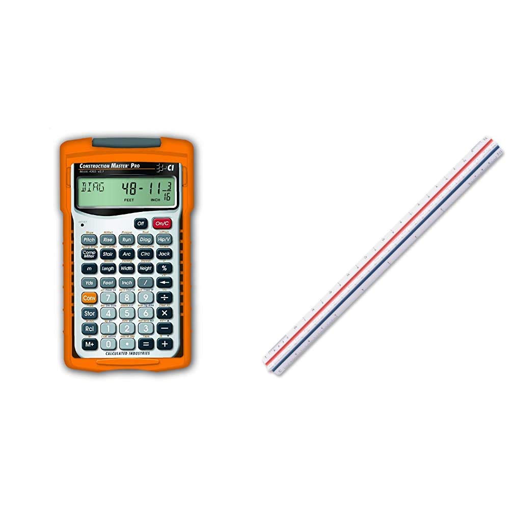 Construction Calculator + Architect Triangular Scale E6993