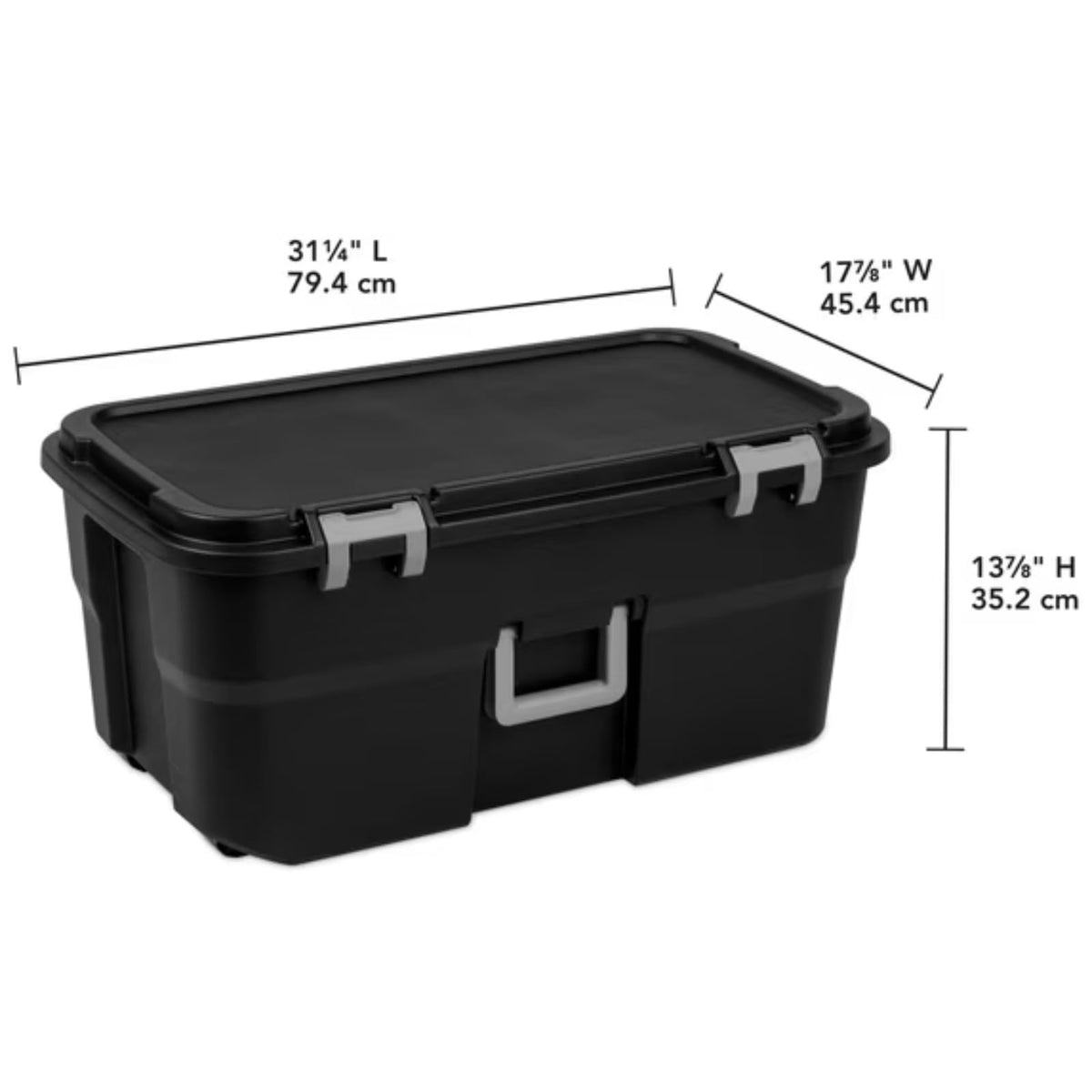 Black 22 Gallon Lockable Wheeled Storage Trunk R621135