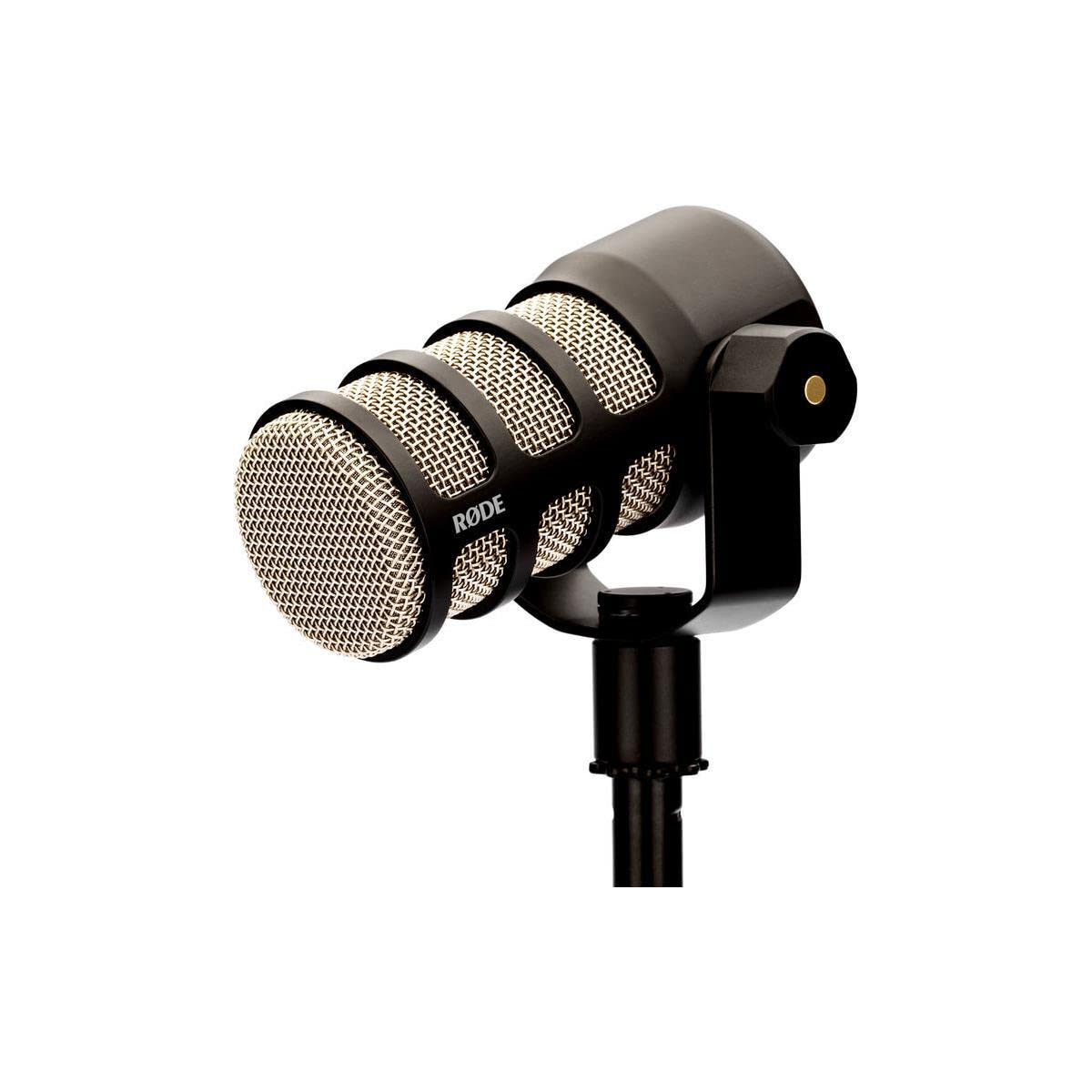 Dynamic Podcasting Microphone Black Pair with 2X Broadcast Arms and 10' XLR Cables X9487