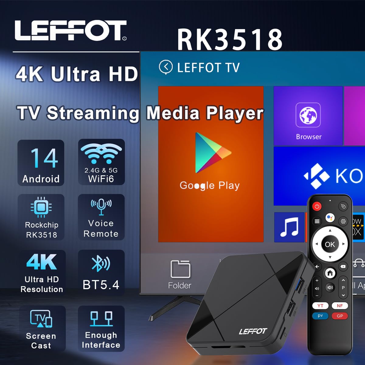 Android 14.0 4K Ultra HD TV Box U680
