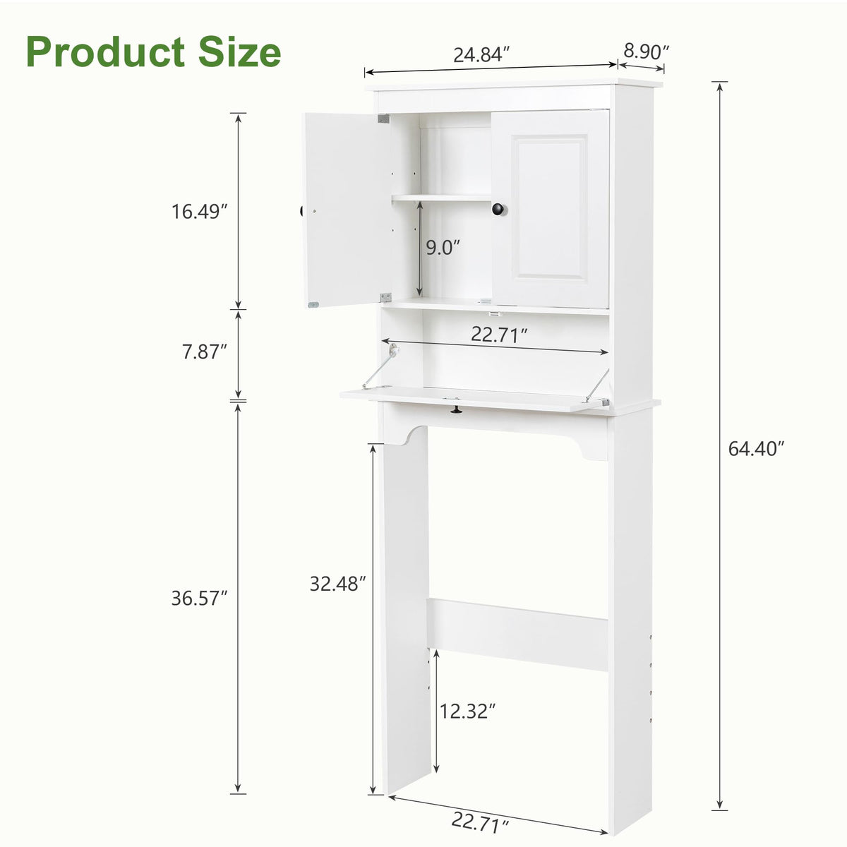 White Over The Toilet Storage Cabinet M39137