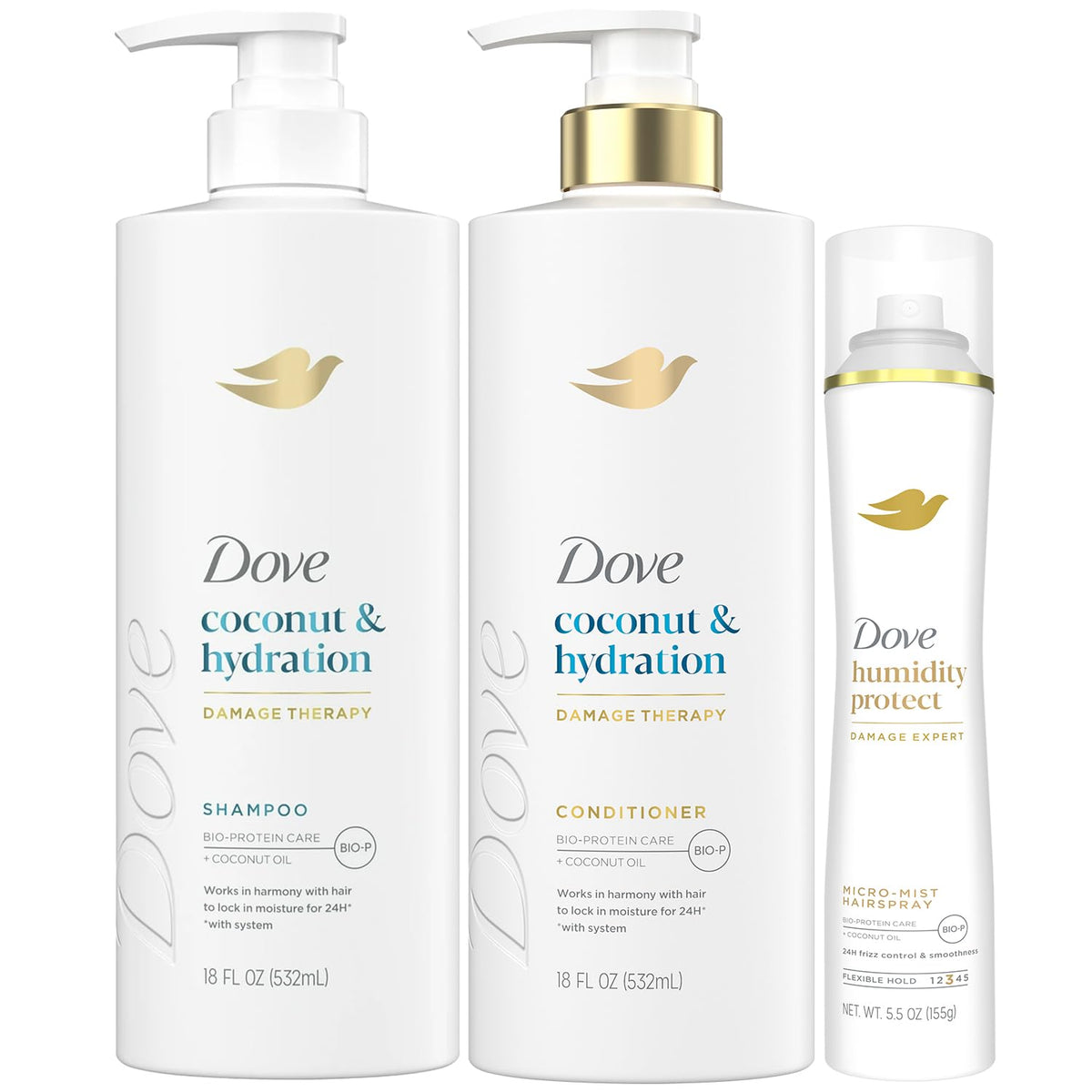 Shampoo & Conditioner Set with Hairspray 3 Piece Set J203540