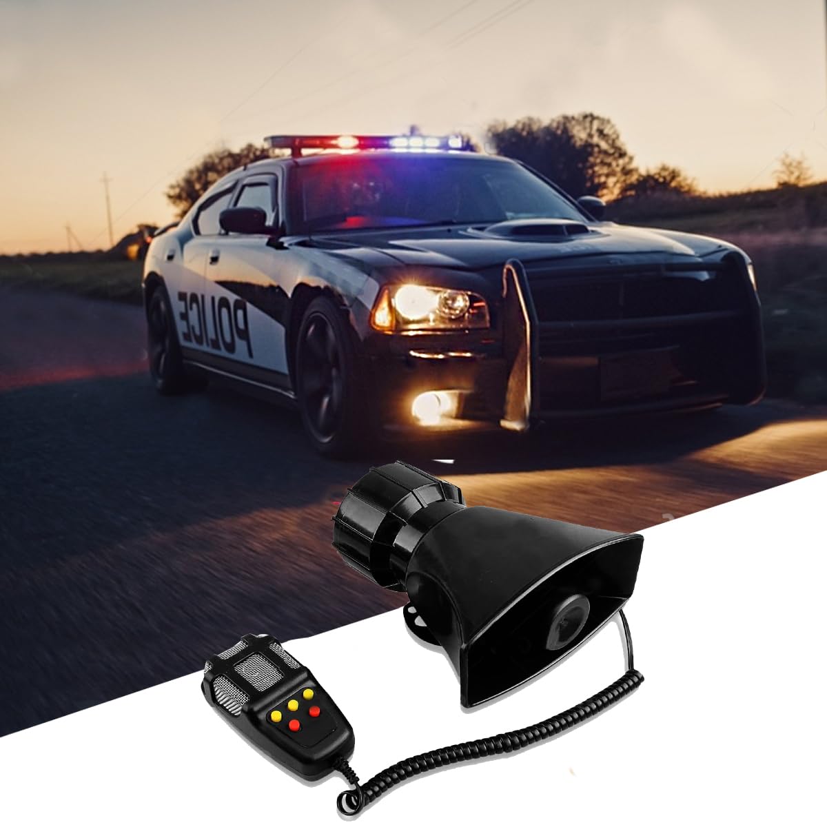 Car Siren Horn with Mic PA Speaker System L241286
