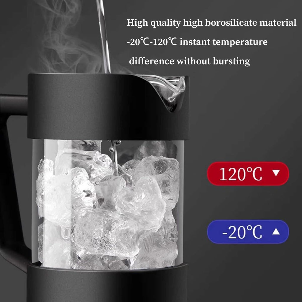 French Press Coffee Maker with 3-level Filter System, Stainless Steel, Borosilicate Glass, 1000ml S534930