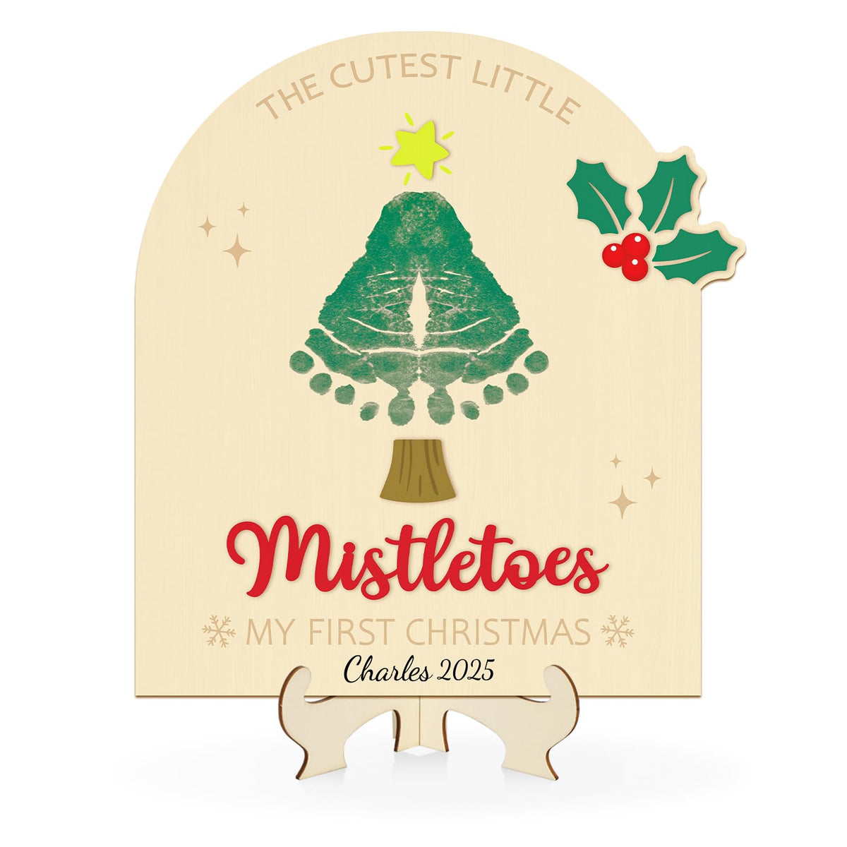 Baby's First Christmas DIY Footprint Art Card M227134