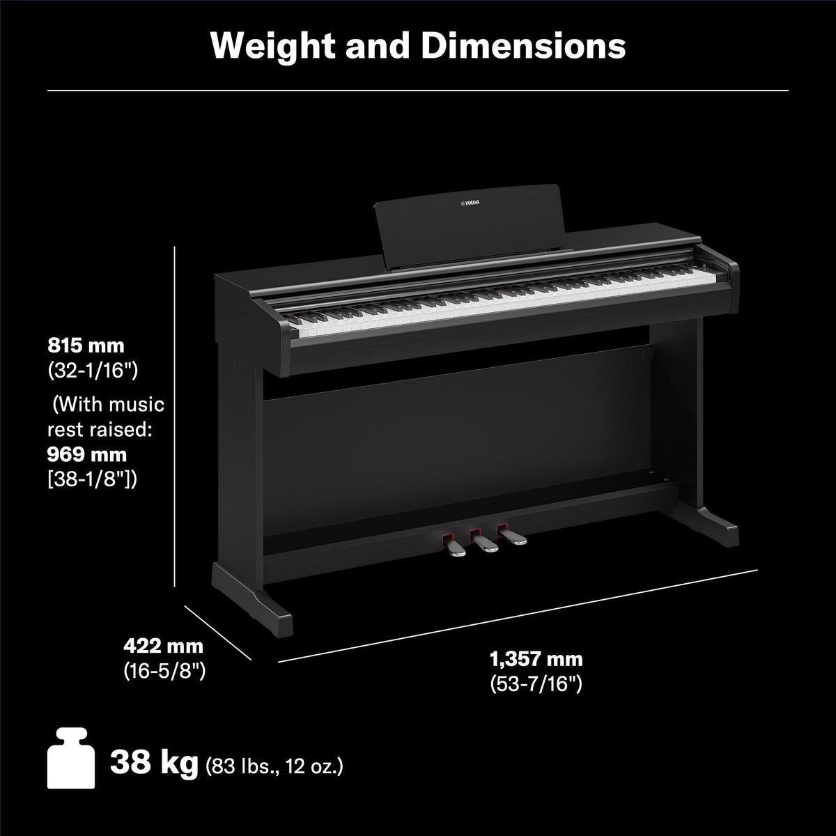 88-Key Weighted Digital Piano Keyboard with Bench J192535