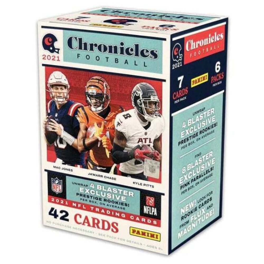2021 Panini Chronicles NFL Football Blaster - 6 Packs, 42 Cards per Box F459
