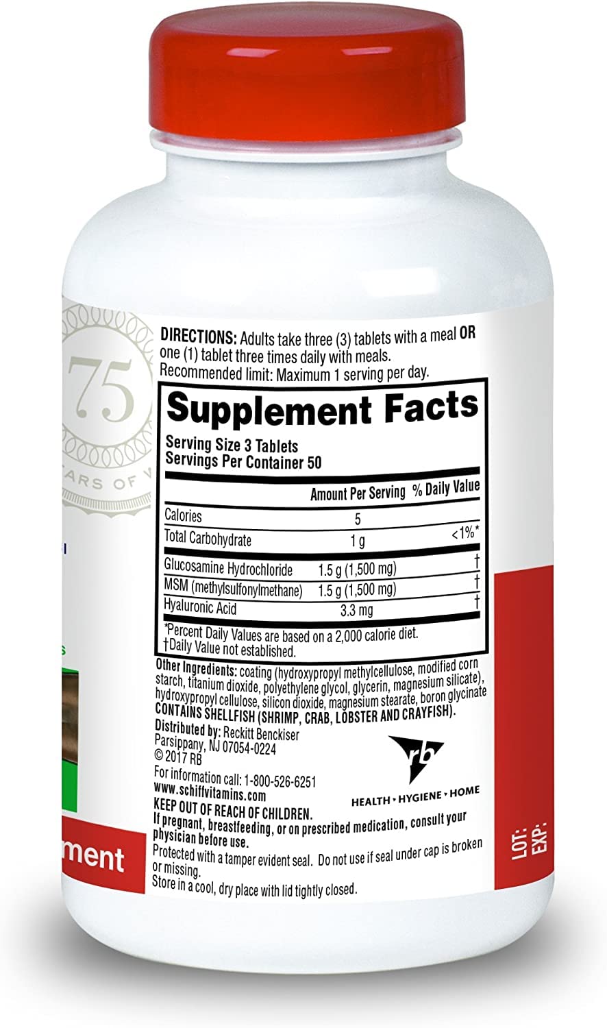 Glucosamine MSM Hyaluronic Acid Joint Supplement A147