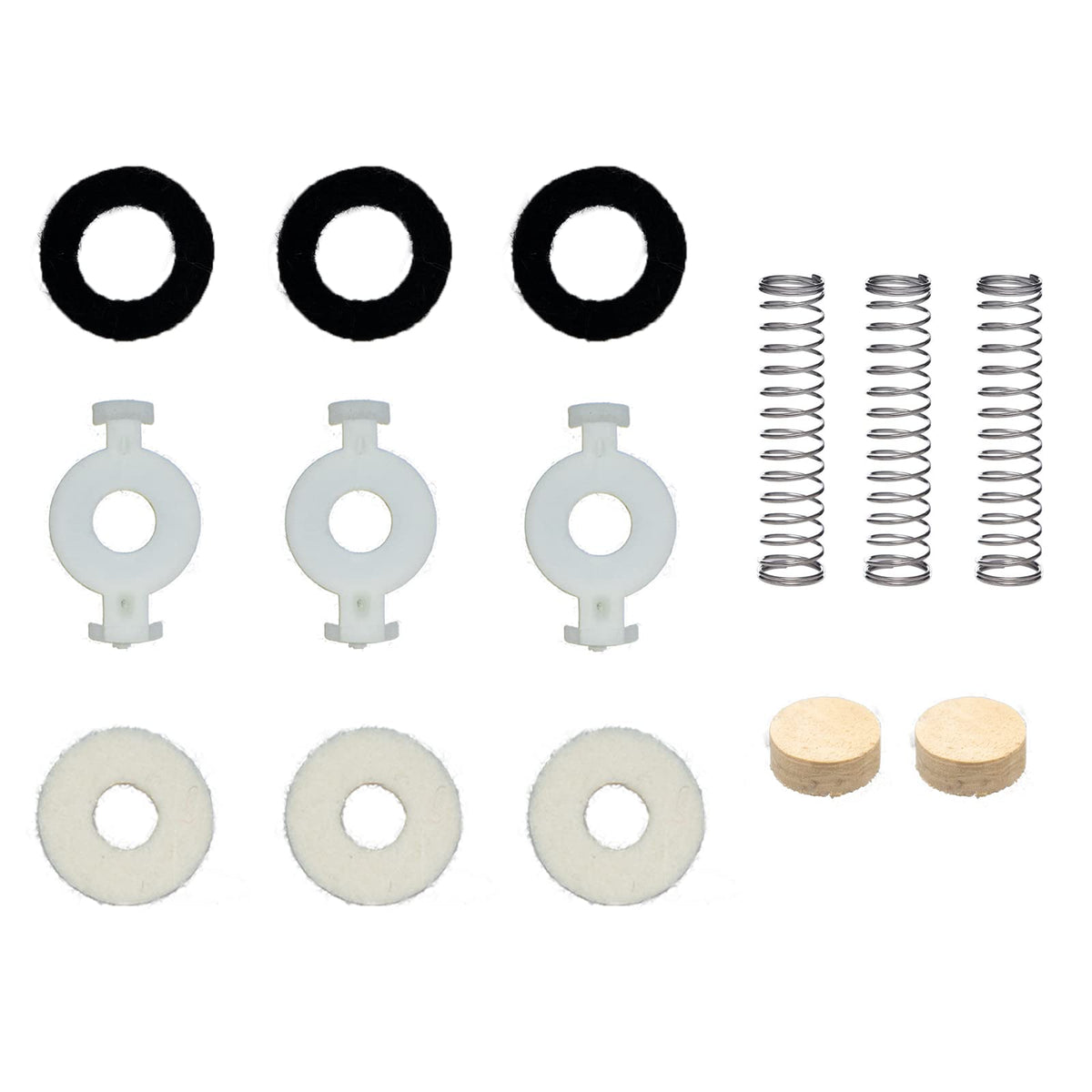 Trumpet Valve Repair Kit with Springs Felts and Cork Pads T154479