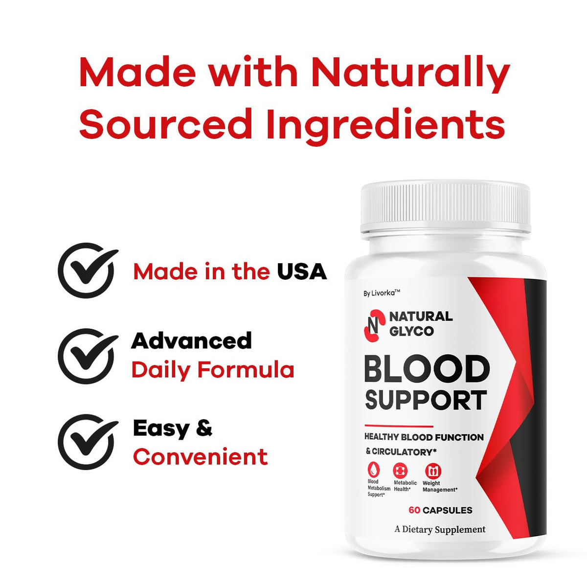 Natural Glycogen Supplement Capsules 180 Capsules M870