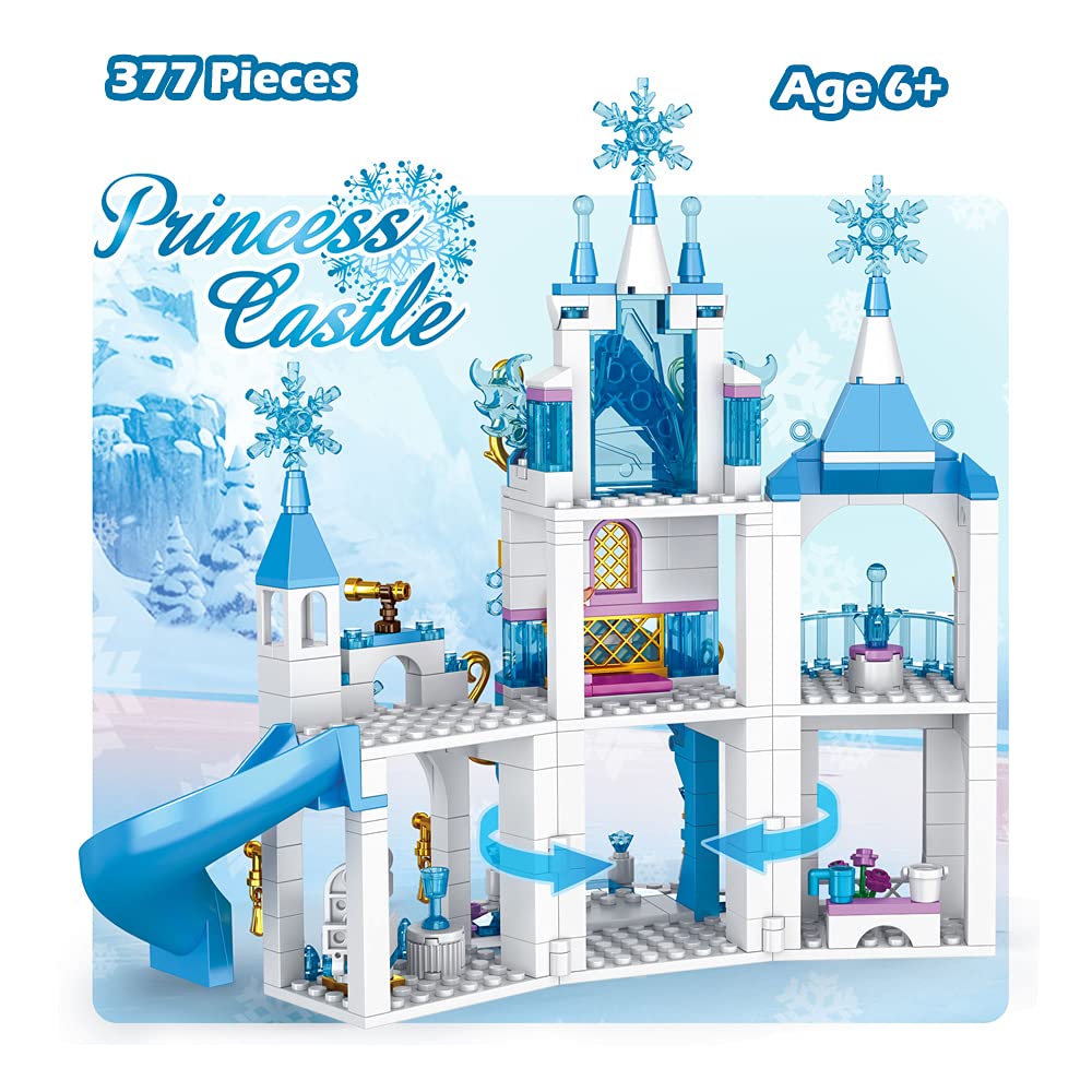 Girls Castle Building Blocks 377 Pieces Construction Toys Set O8537