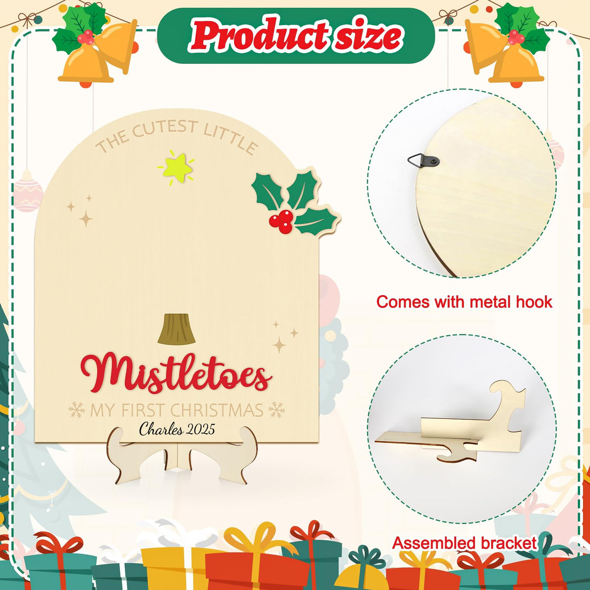 Baby's First Christmas DIY Footprint Art Card M227134