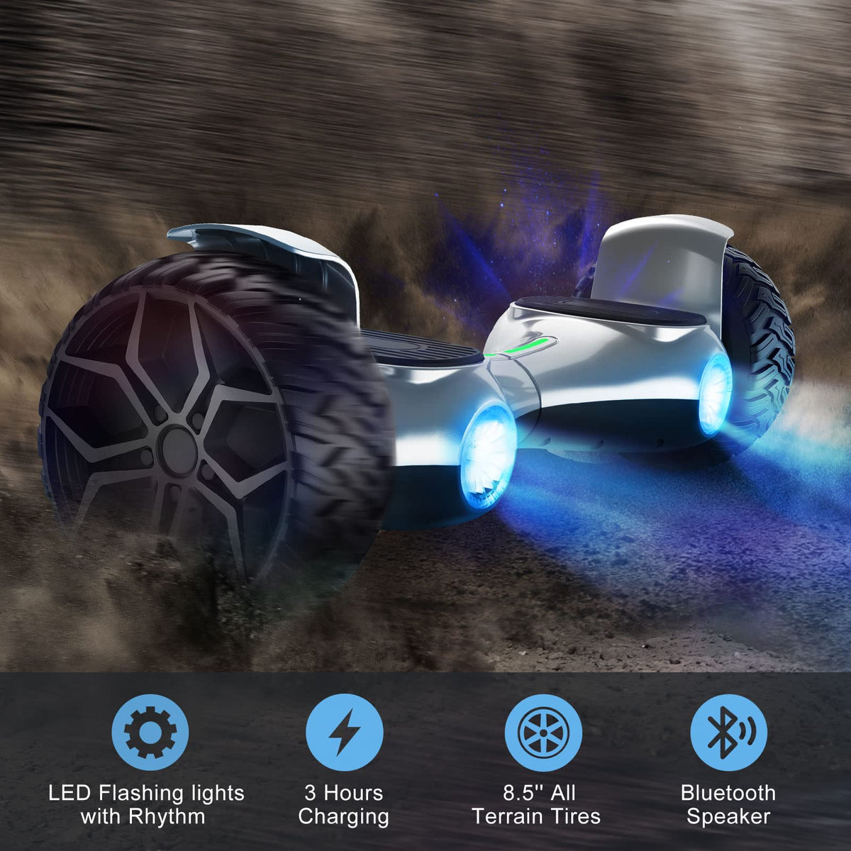 8.5" Offroad Hoverboard with Lights and Bluetooth I516487