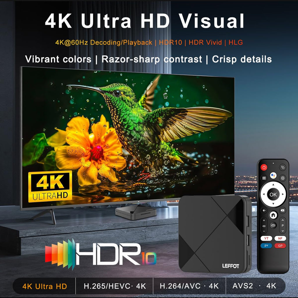 Android 14.0 4K Ultra HD TV Box U680