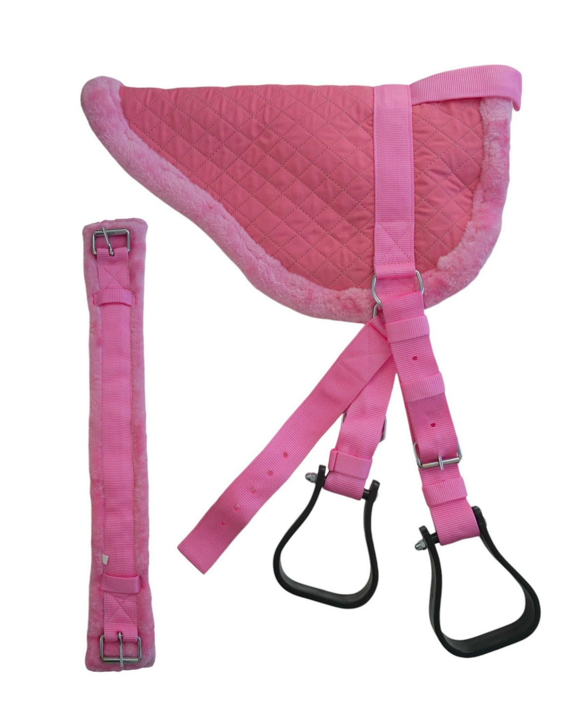Quilted Bareback Pad with Fleece Bottom and 27" Girth S39501