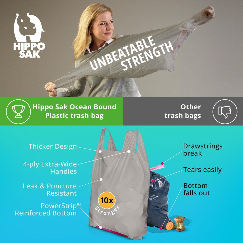 13 Gallon Recycled Plastic Tall Kitchen Trash Bags 45 Count N56691