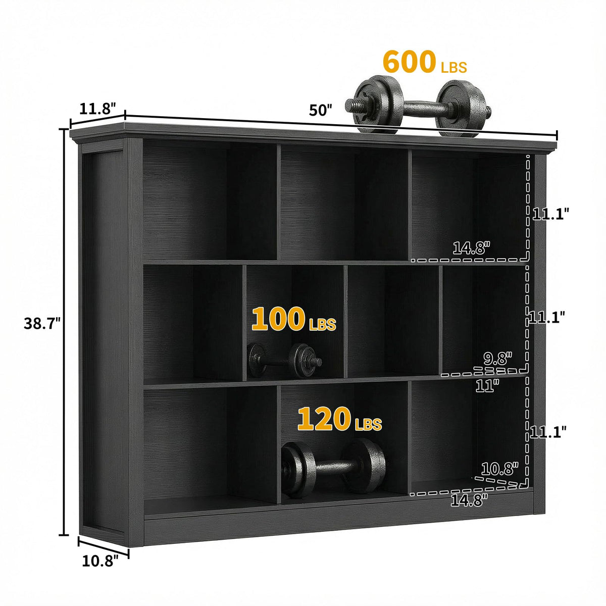 Black Cube Storage Shelf E98778