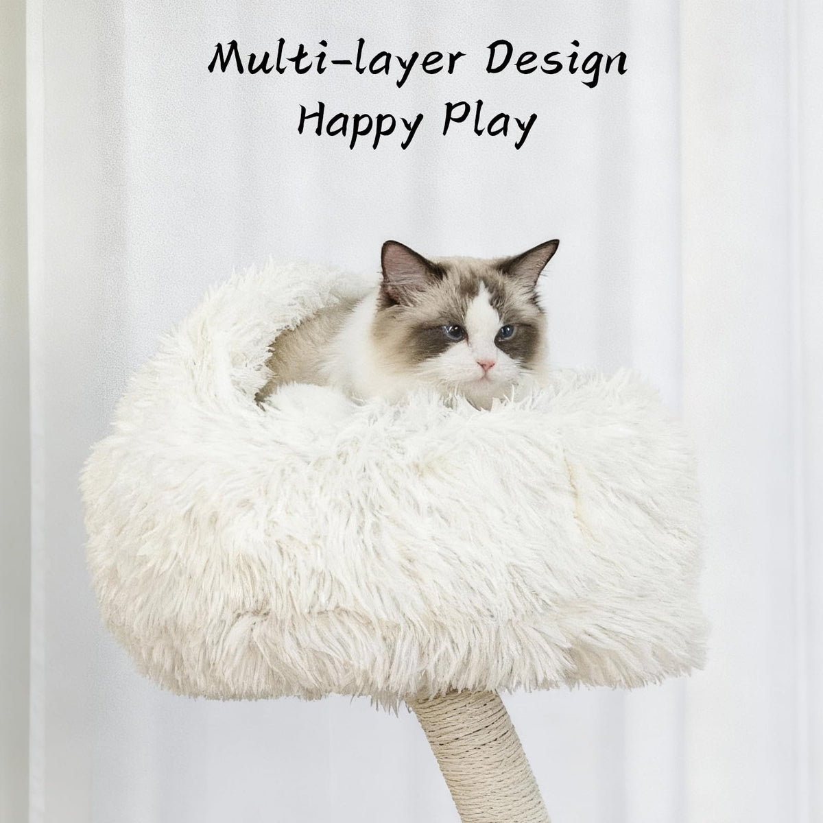 Solid Wooden Cat Tree L493