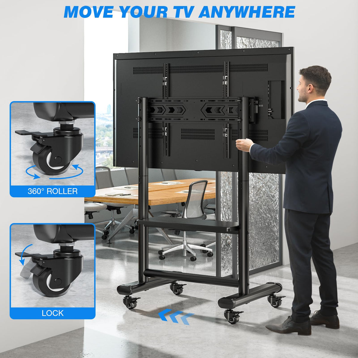 Heavy Duty Mobile TV Stand for 50-92 Inch TVs P259470