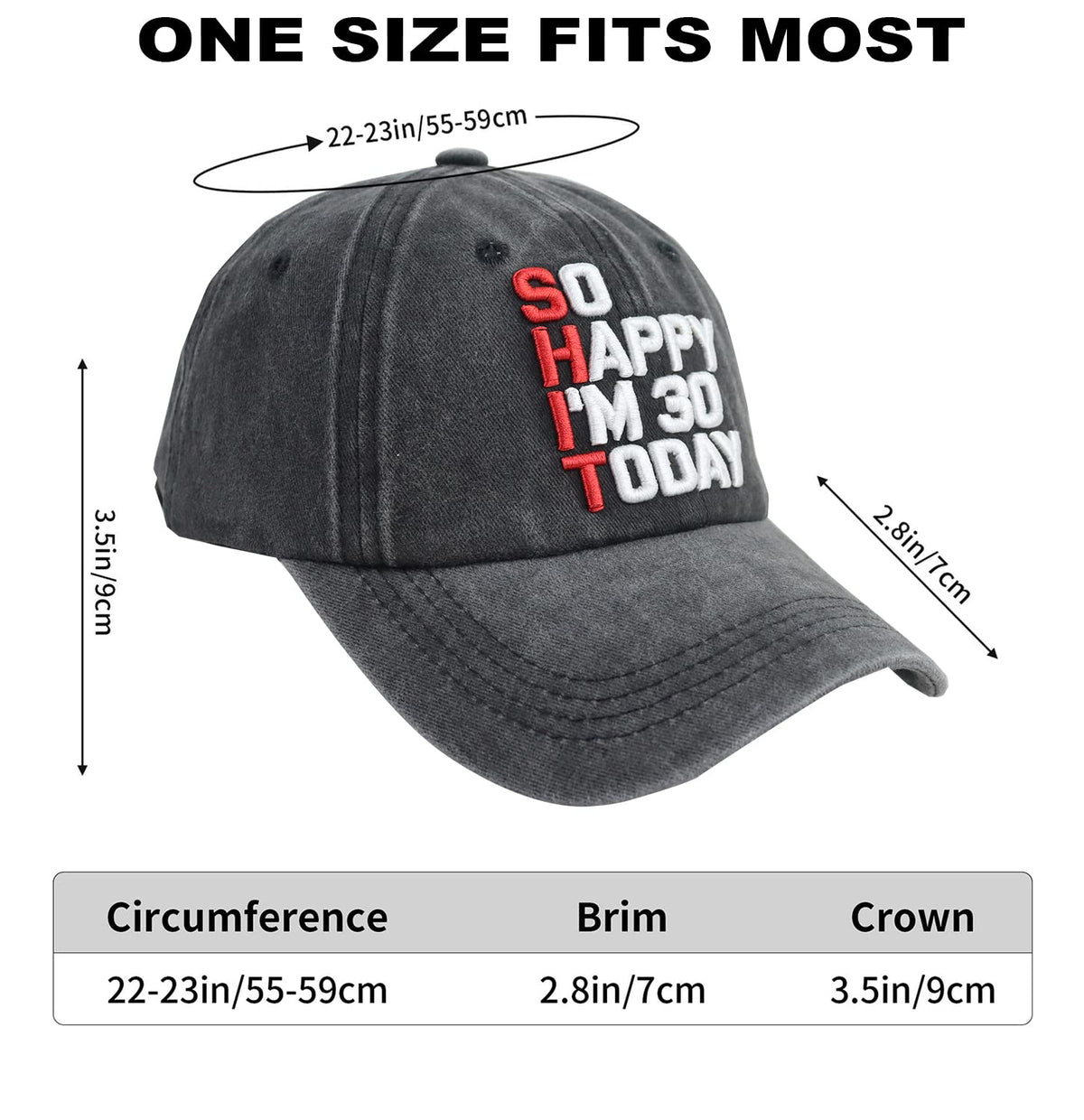 Adjustable Washed Embroidered Vintage Cotton Baseball Cap W7873
