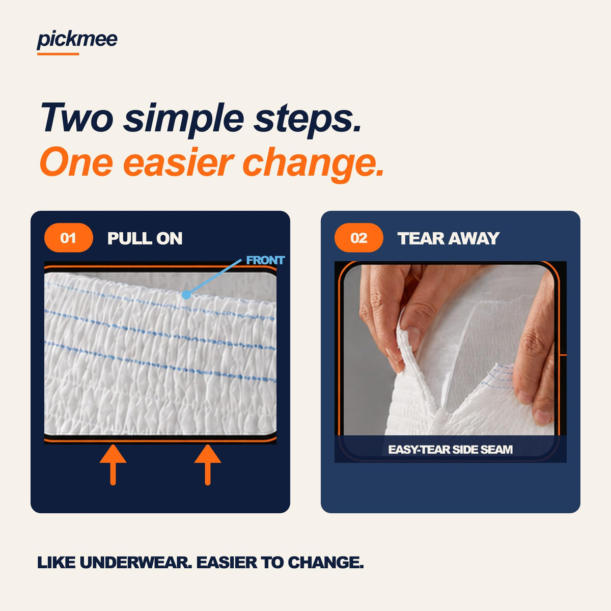 Plus Size Incontinence Underwear, 5XL, 10 Count V7835