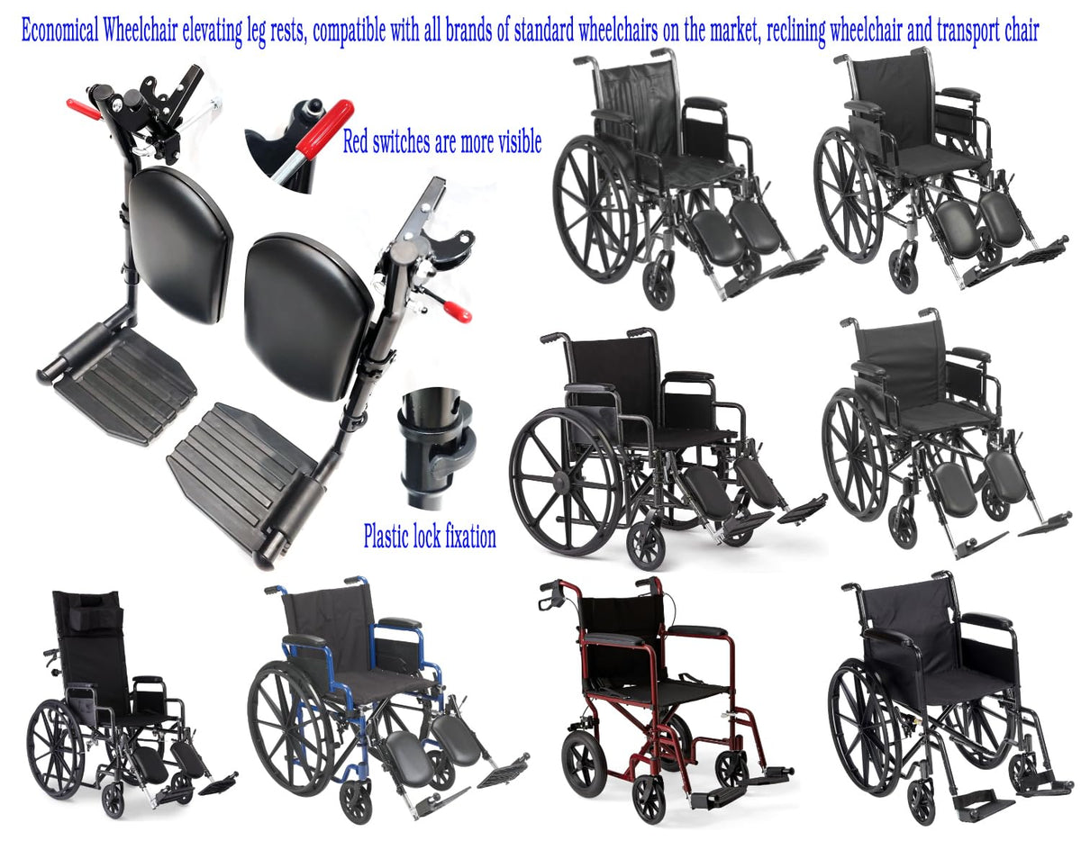 Black Padded Wheelchair Elevating Leg Rest C61451