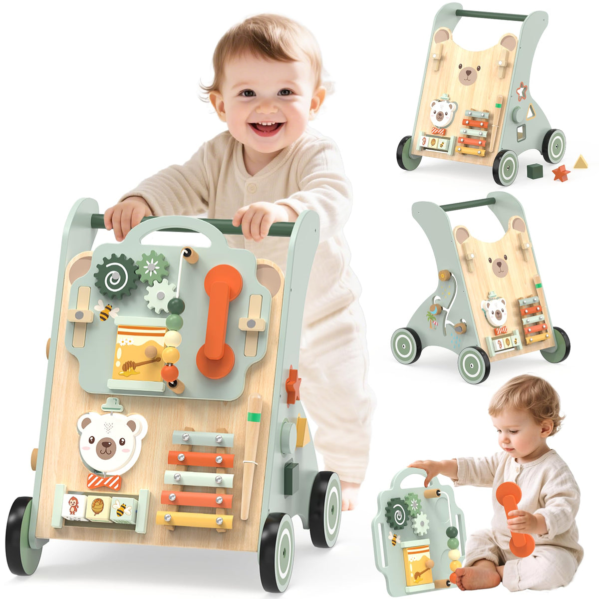 Wooden Sit-to-Stand Baby Walker J1765