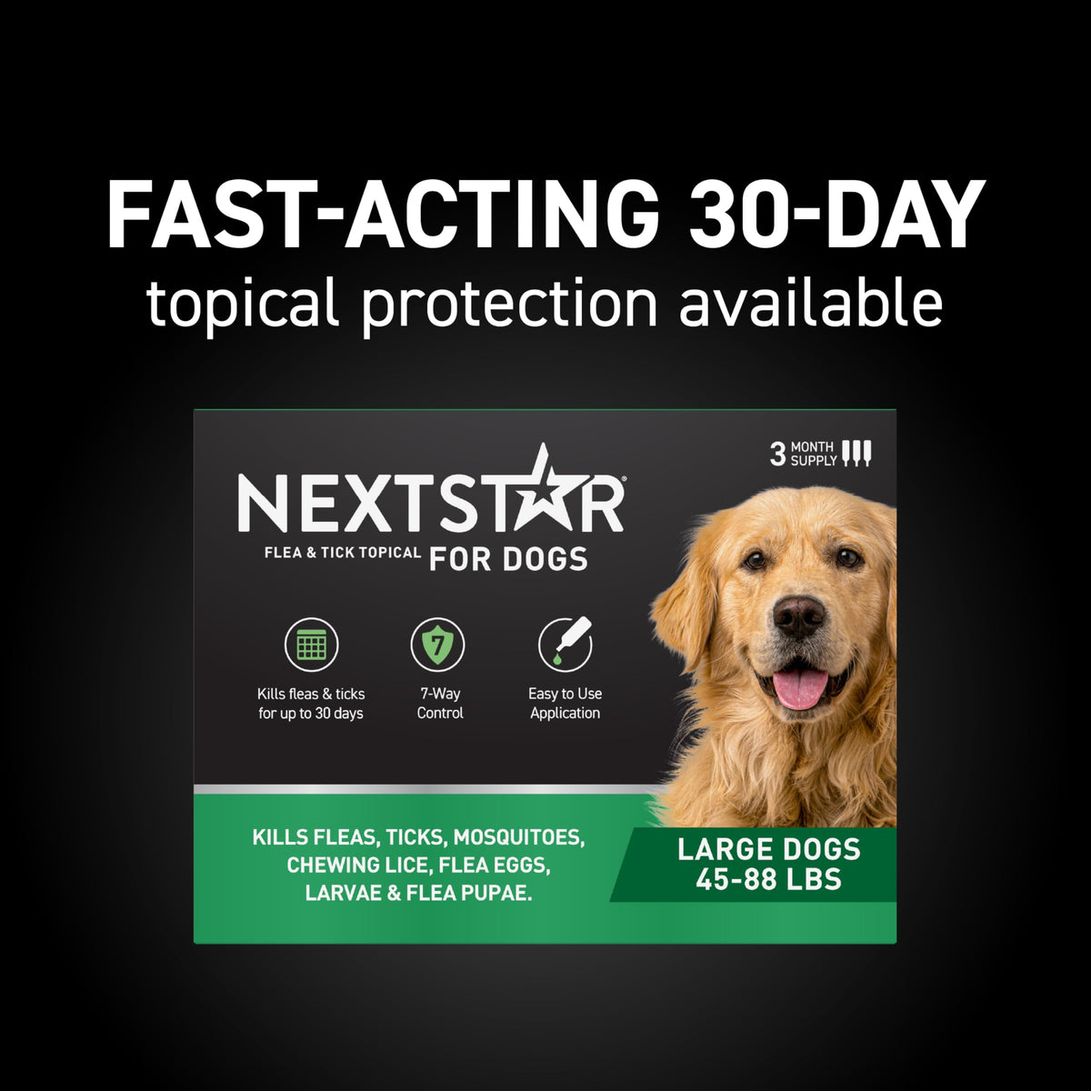 Flea & Tick Topical Dogs Large 1-Month V497385