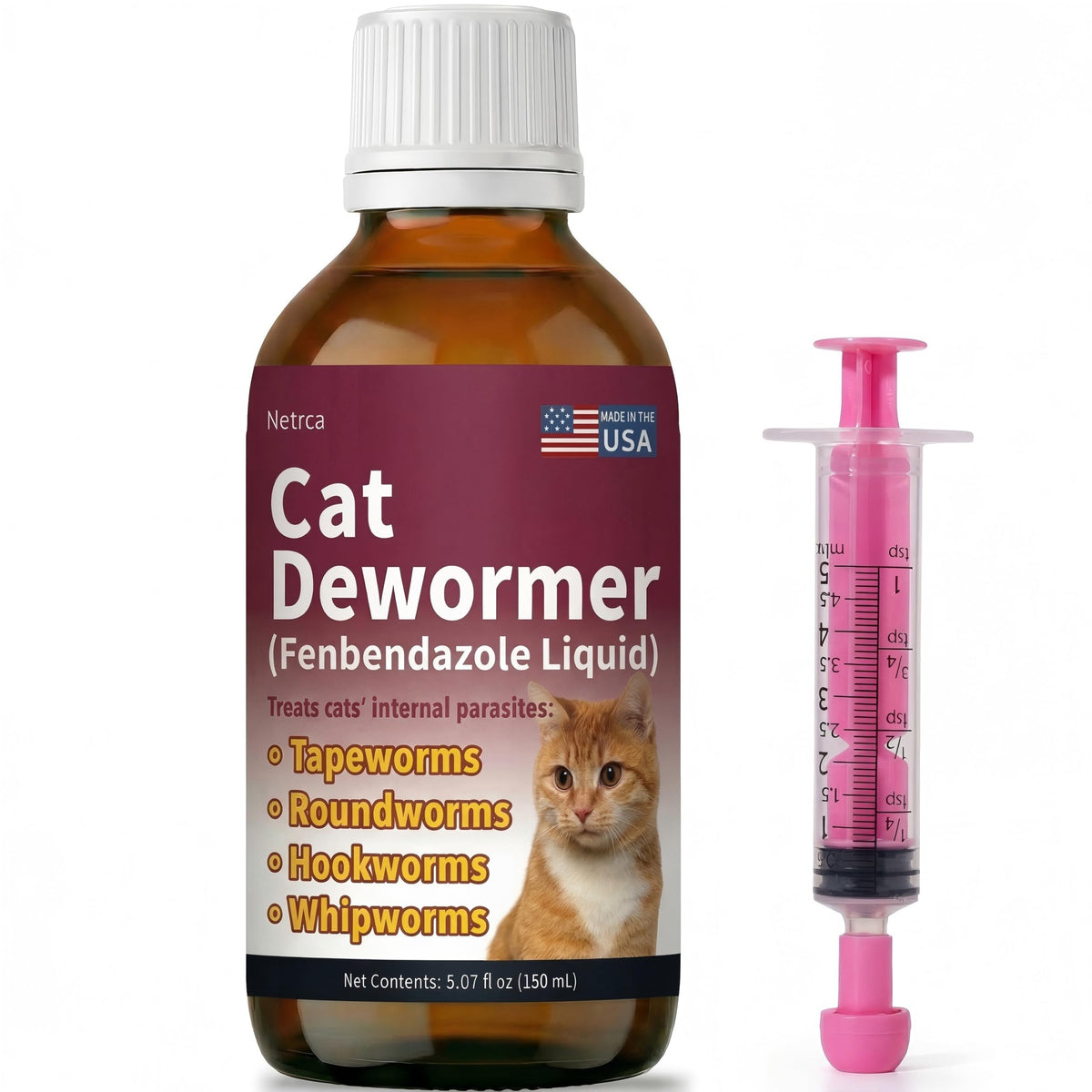 Fenbendazole Dewormer for Cats & Kitten, 150 mL V849