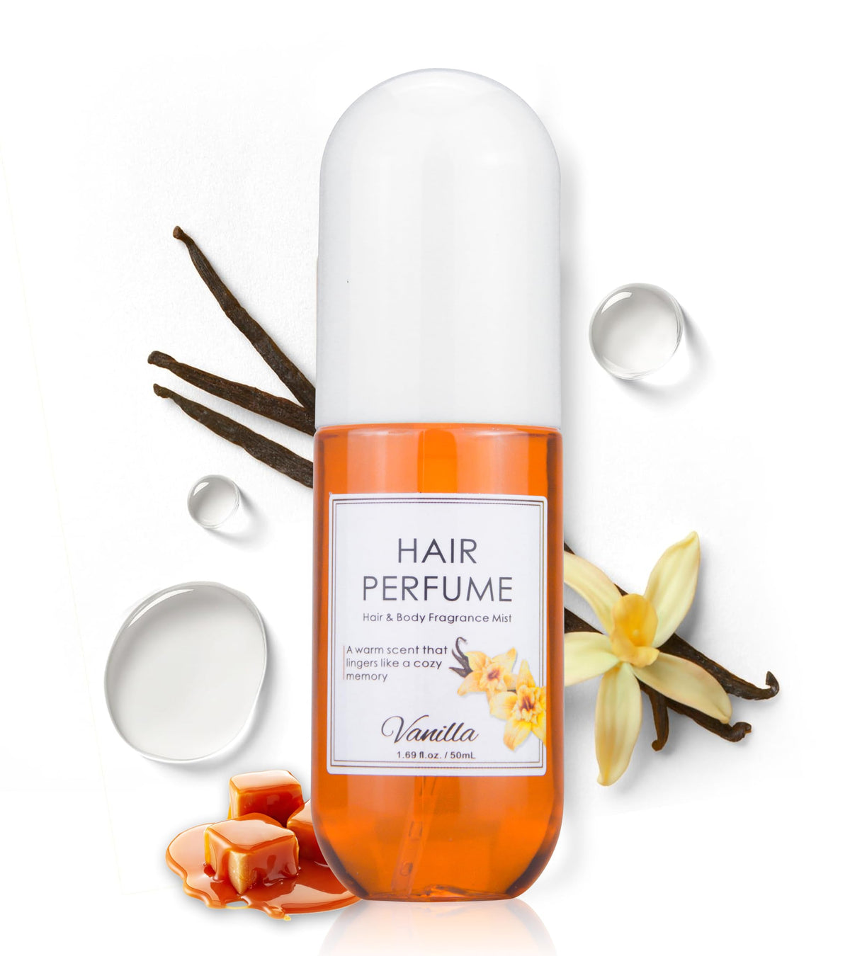 Vanilla Hair & Body Perfume Spray, Alcohol-Free, 1.7 Oz G676645