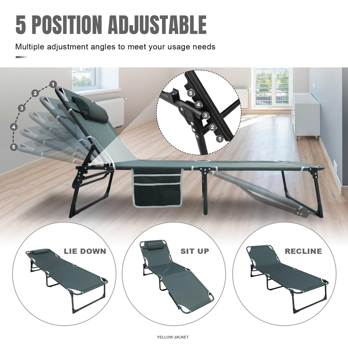 Folding Camping Cot with Mattress and Pillow Z625