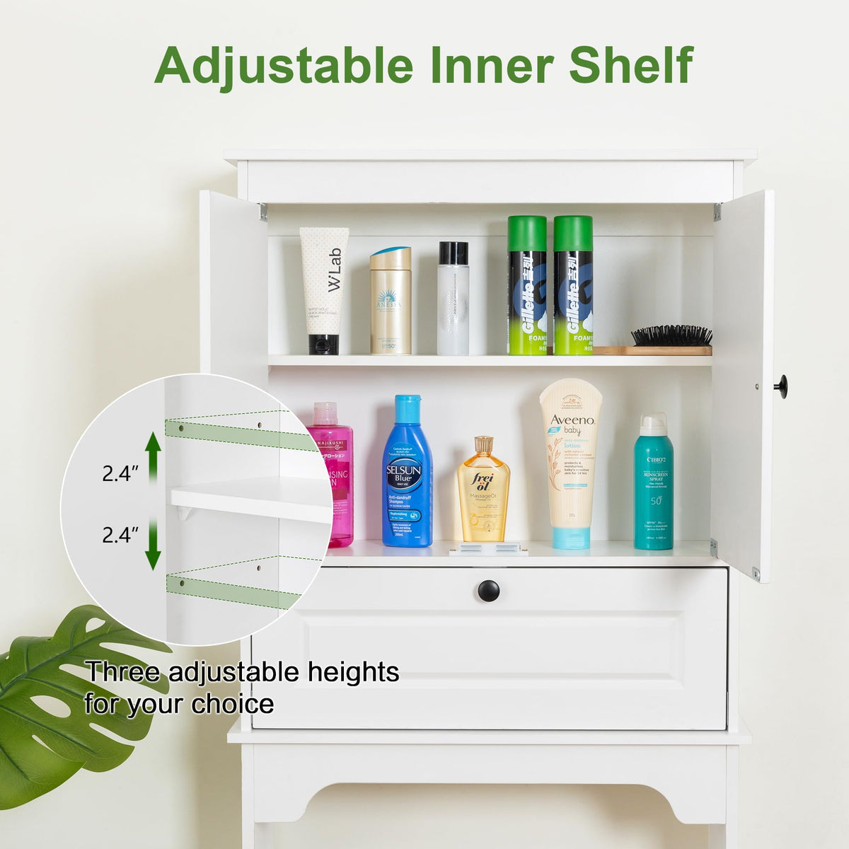 White Over The Toilet Storage Cabinet M39137