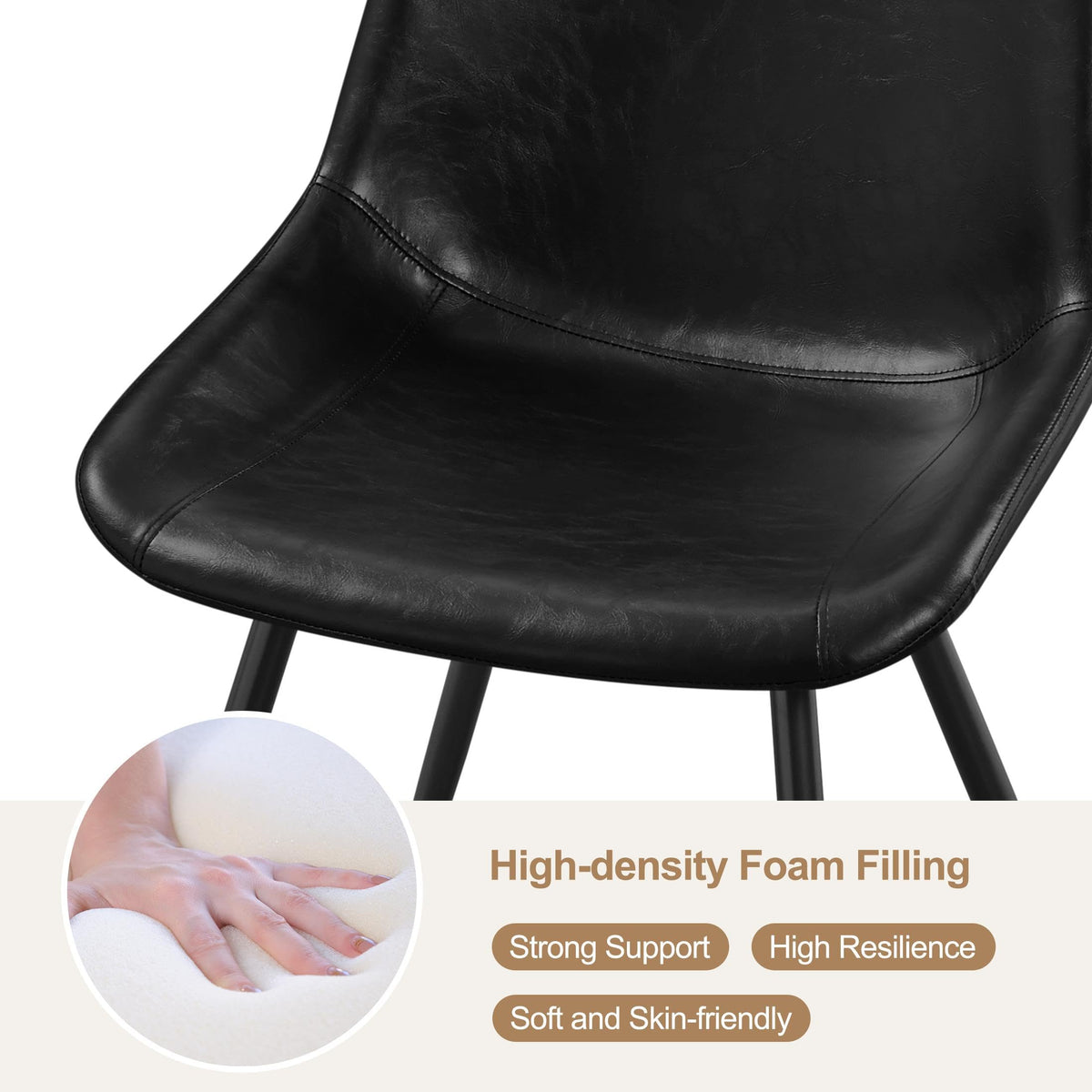 Black Dining Chairs Set of 6 D3091
