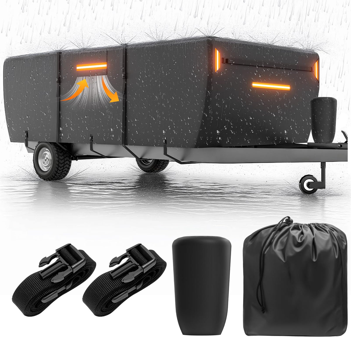 12-14 ft Pop Up Camper Cover 7 Layers Oxford Waterproof V127