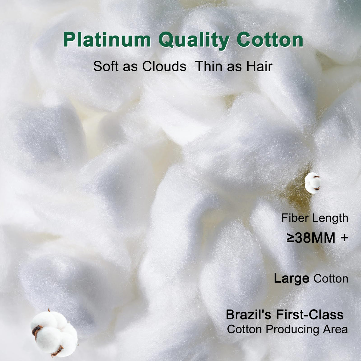 Fluffy Support Bed Pillow Queen Size Set of 2 White Y927621