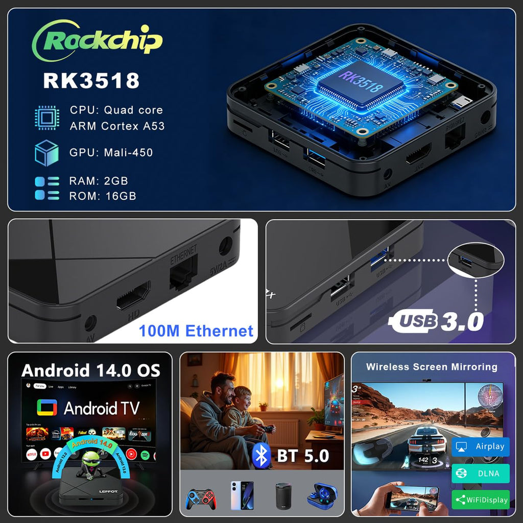 Android 14.0 4K Ultra HD TV Box U680