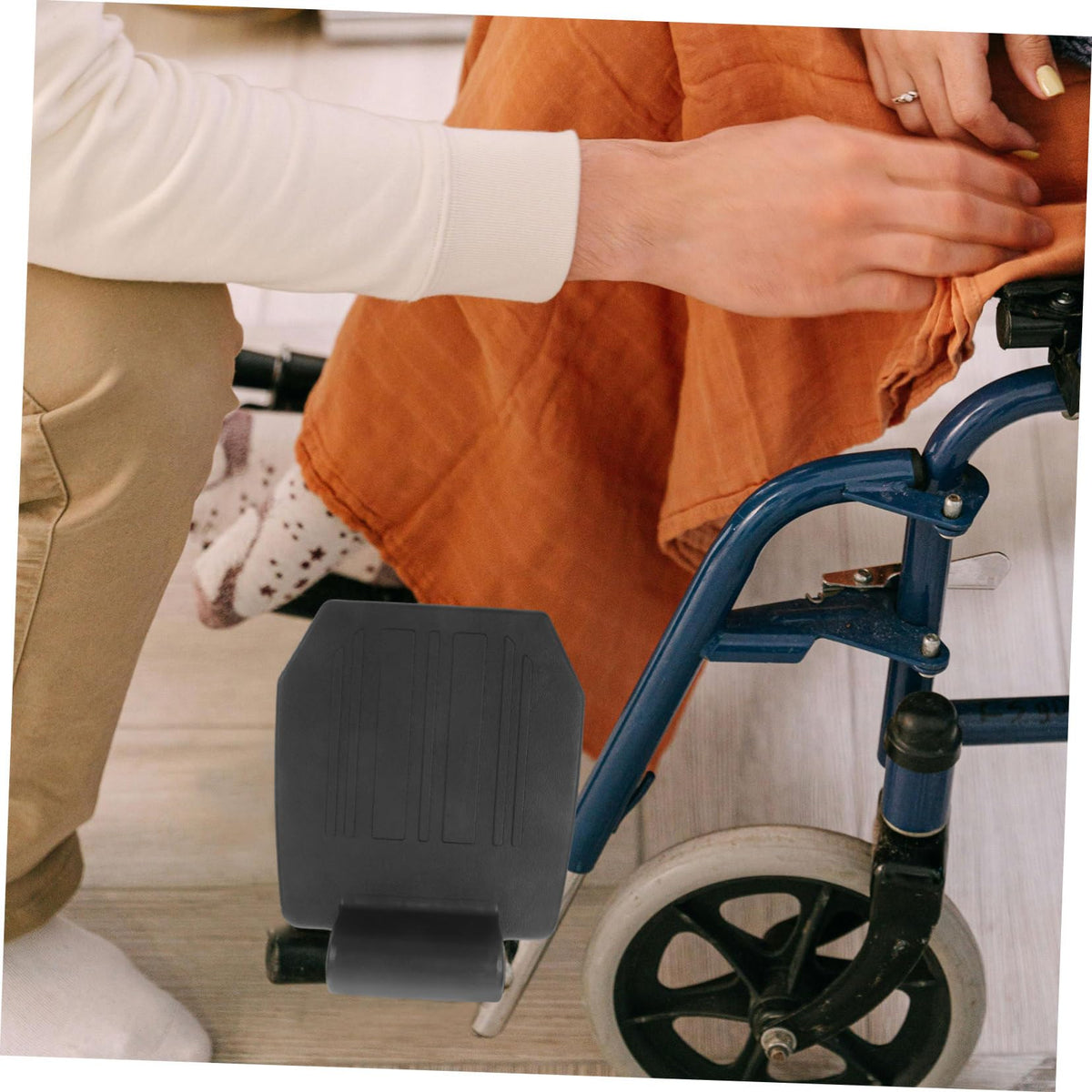 Universal Heavy Duty Wheelchair Footrest Replacement Adjustable Leg Rest Pedals J58775