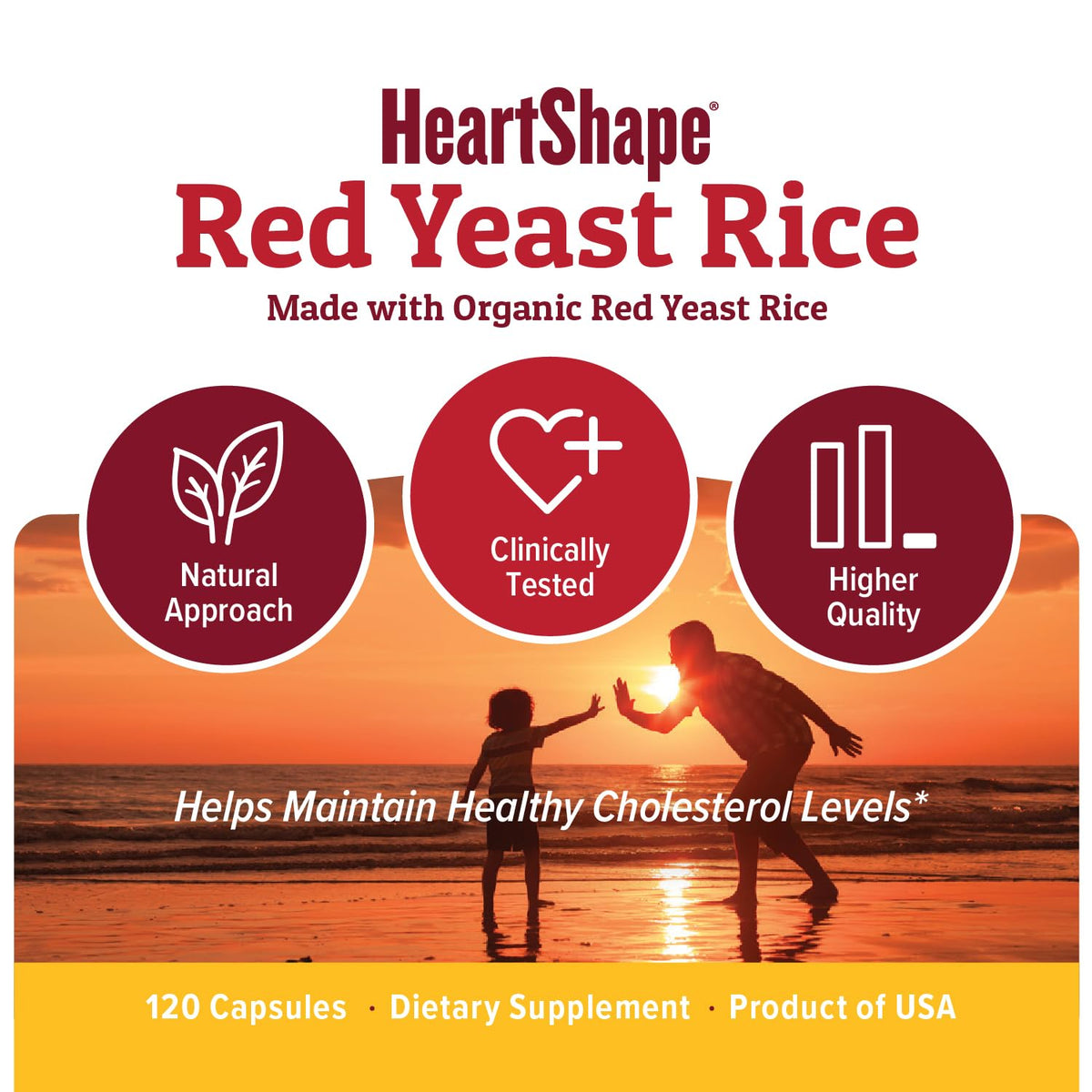 Red Yeast Rice Supplement 1,200 mg Organic Non-GMO 120 Capsules O5046