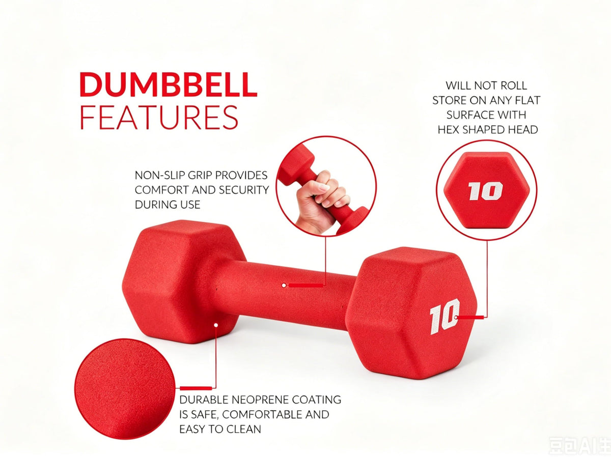 Neoprene Hex Dumbbell with Comfort Grip C3880