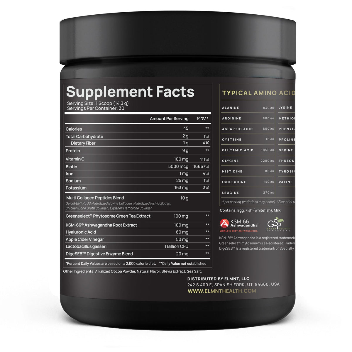 Chocolate Collagen Powder with Probiotics, Hyaluronic Acid & Biotin Z6258