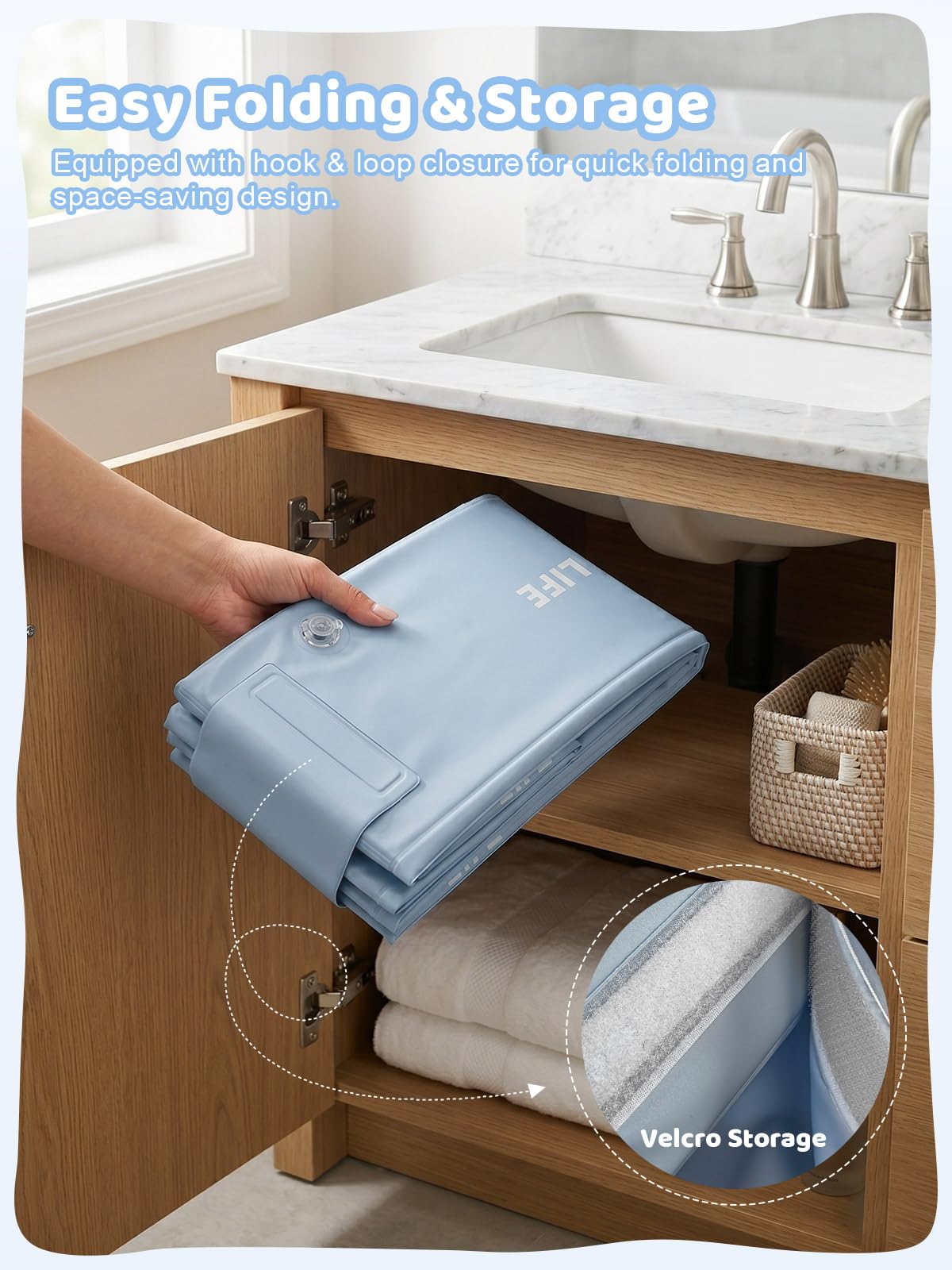 Collapsible Dog Bath Tub with Side Drain Outlet X276