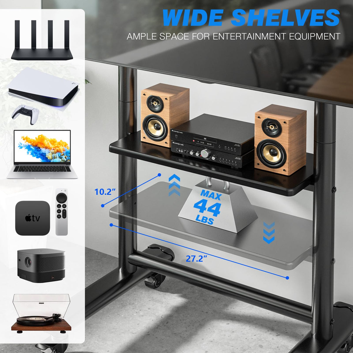 Heavy Duty Mobile TV Stand for 50-92 Inch TVs P259470