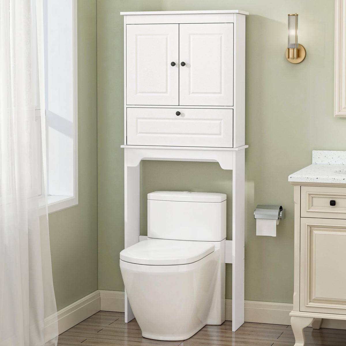 White Over The Toilet Storage Cabinet M39137