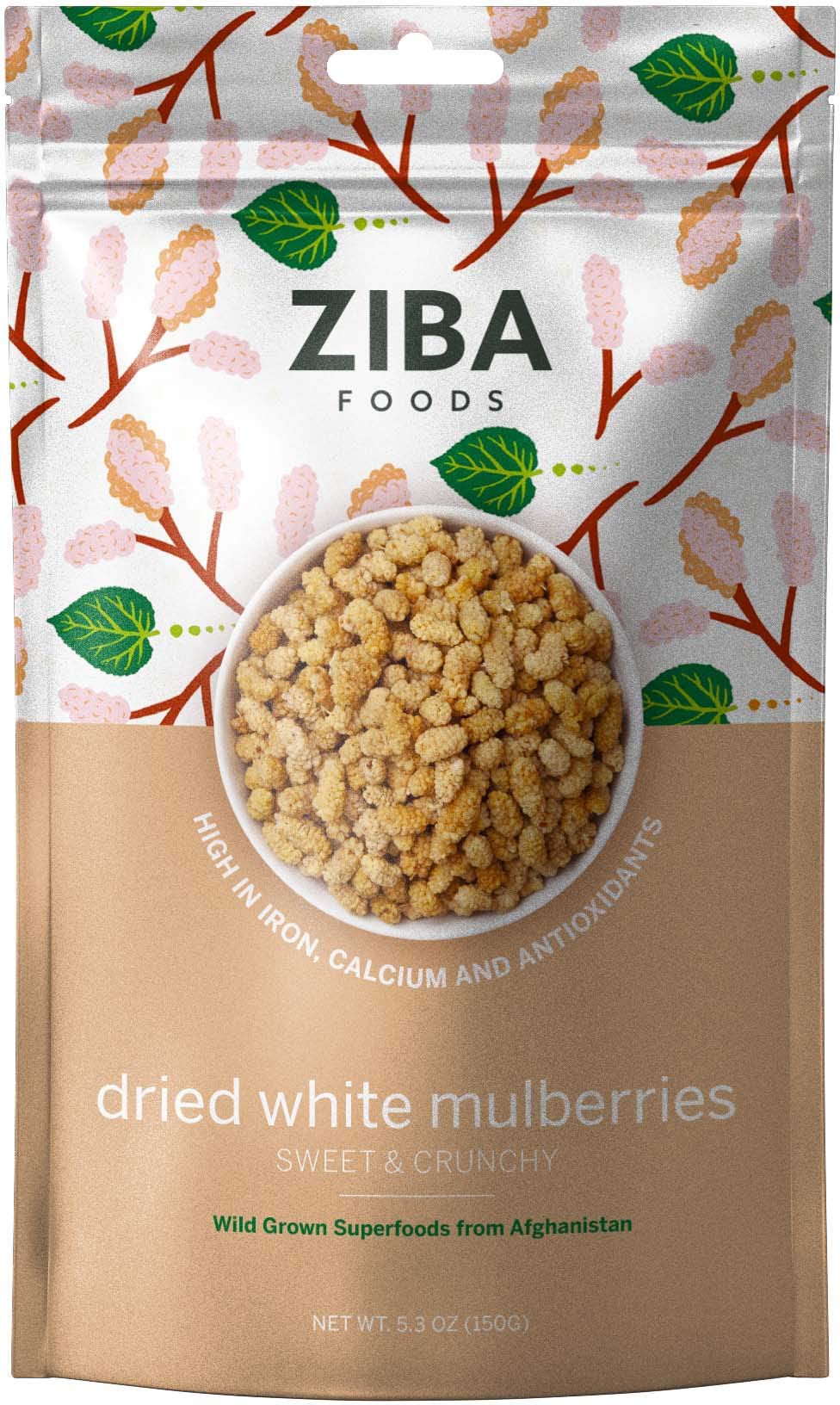 White Dried Mulberries 5.3oz S3646