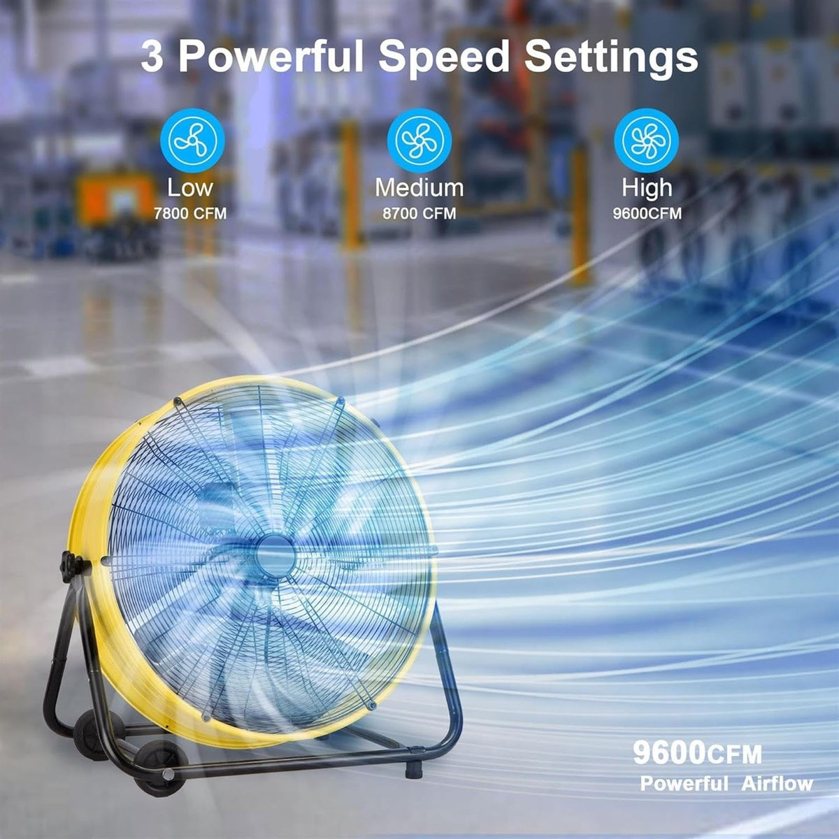 Heavy Duty 3-Speed Drum Fan F639