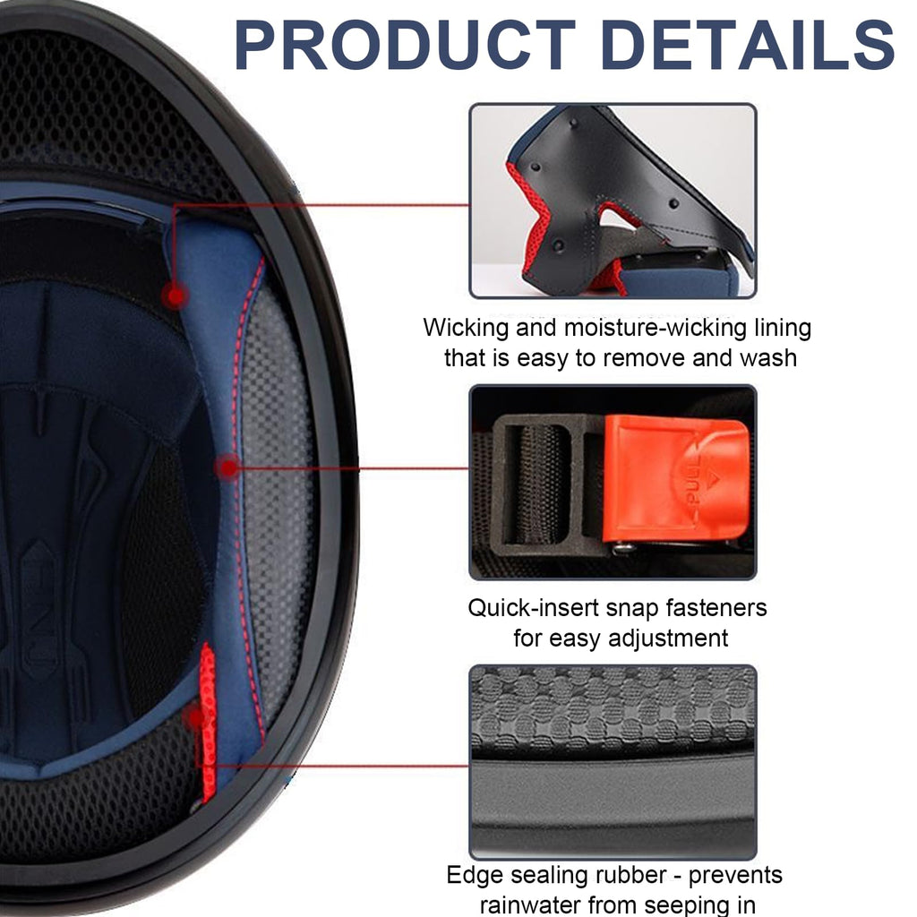 Full Face Flip up Motorcycle Helmet DOT Certified Bright Black L362161