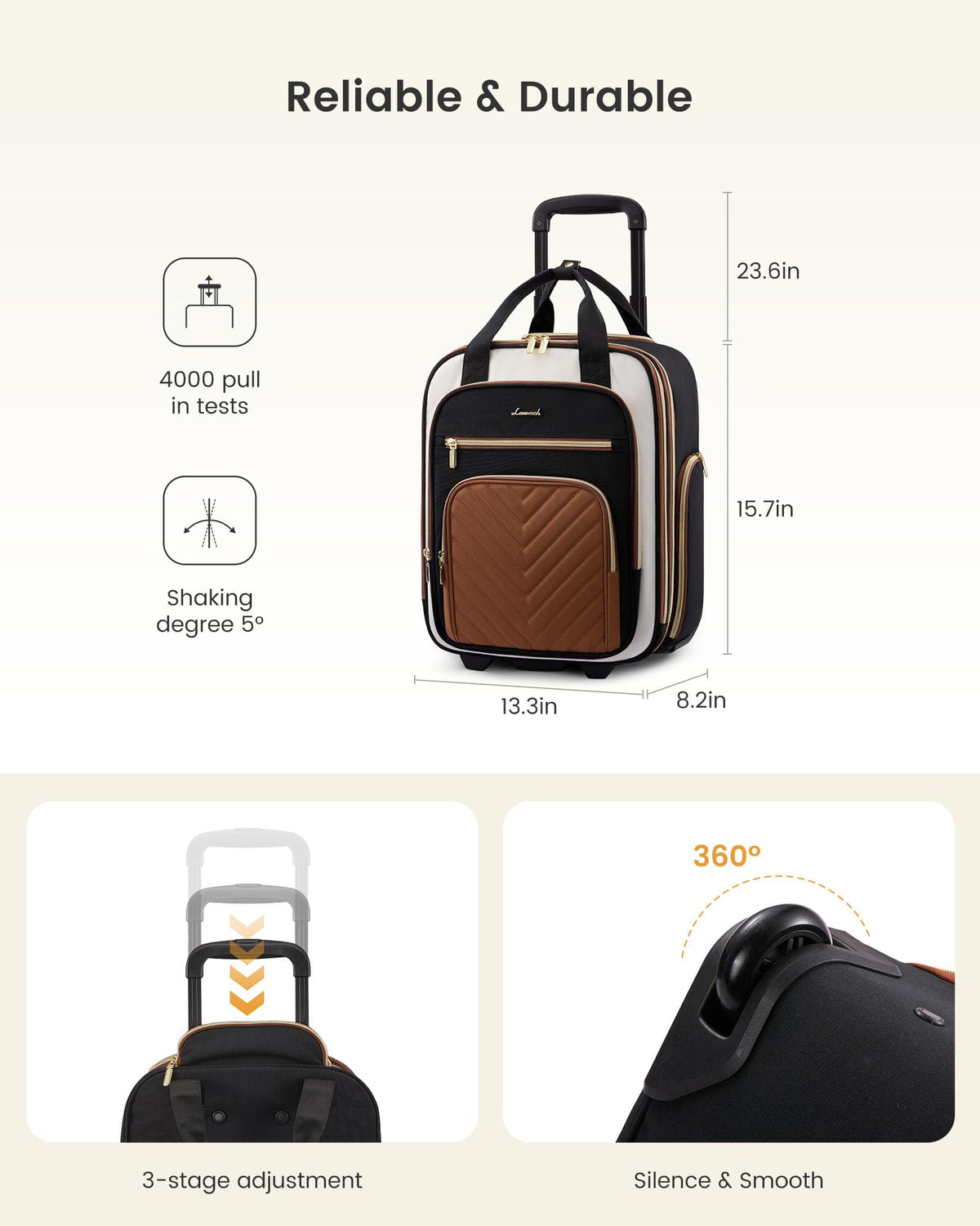 Underseat Carry On Luggage with Wheels Q83388
